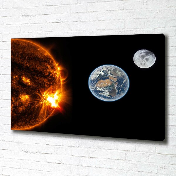 Canvas wall art Solar system