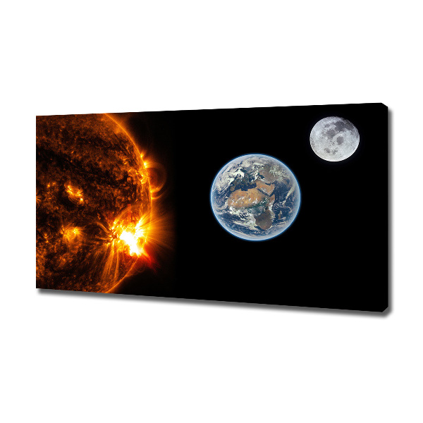 Canvas wall art Solar system