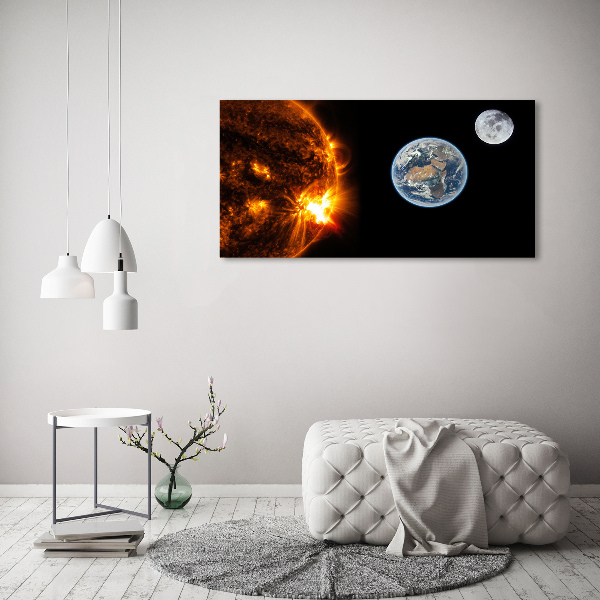 Canvas wall art Solar system