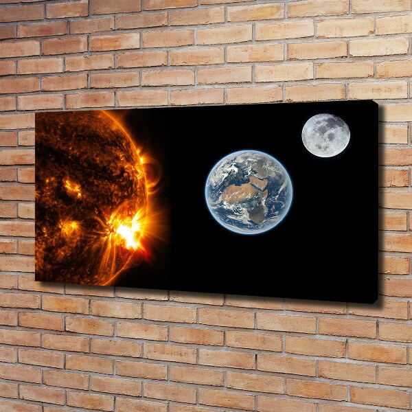 Canvas wall art Solar system