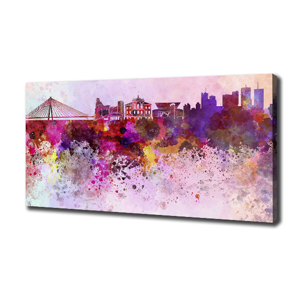 Canvas wall art Colorful Warsaw