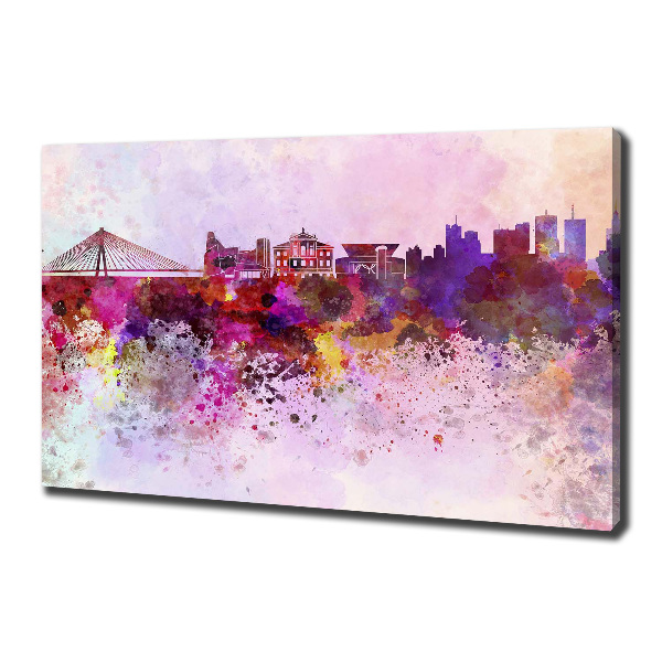 Canvas wall art Colorful Warsaw