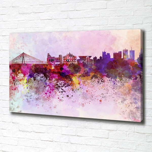 Canvas wall art Colorful Warsaw