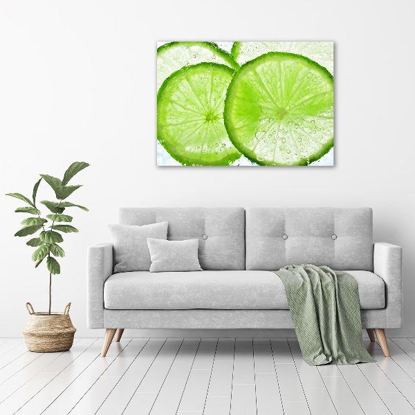 Canvas wall art Lime underwater