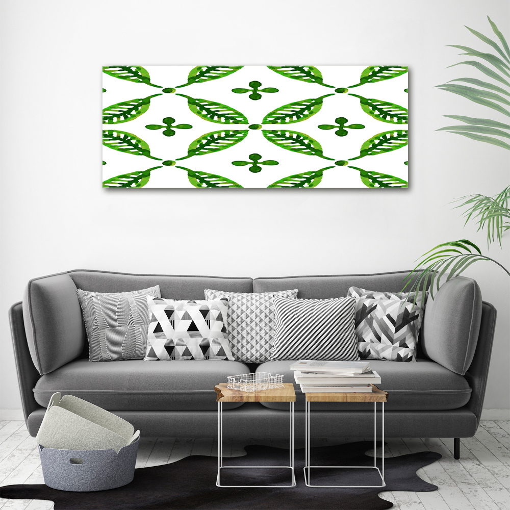 Canvas wall art Green leaves