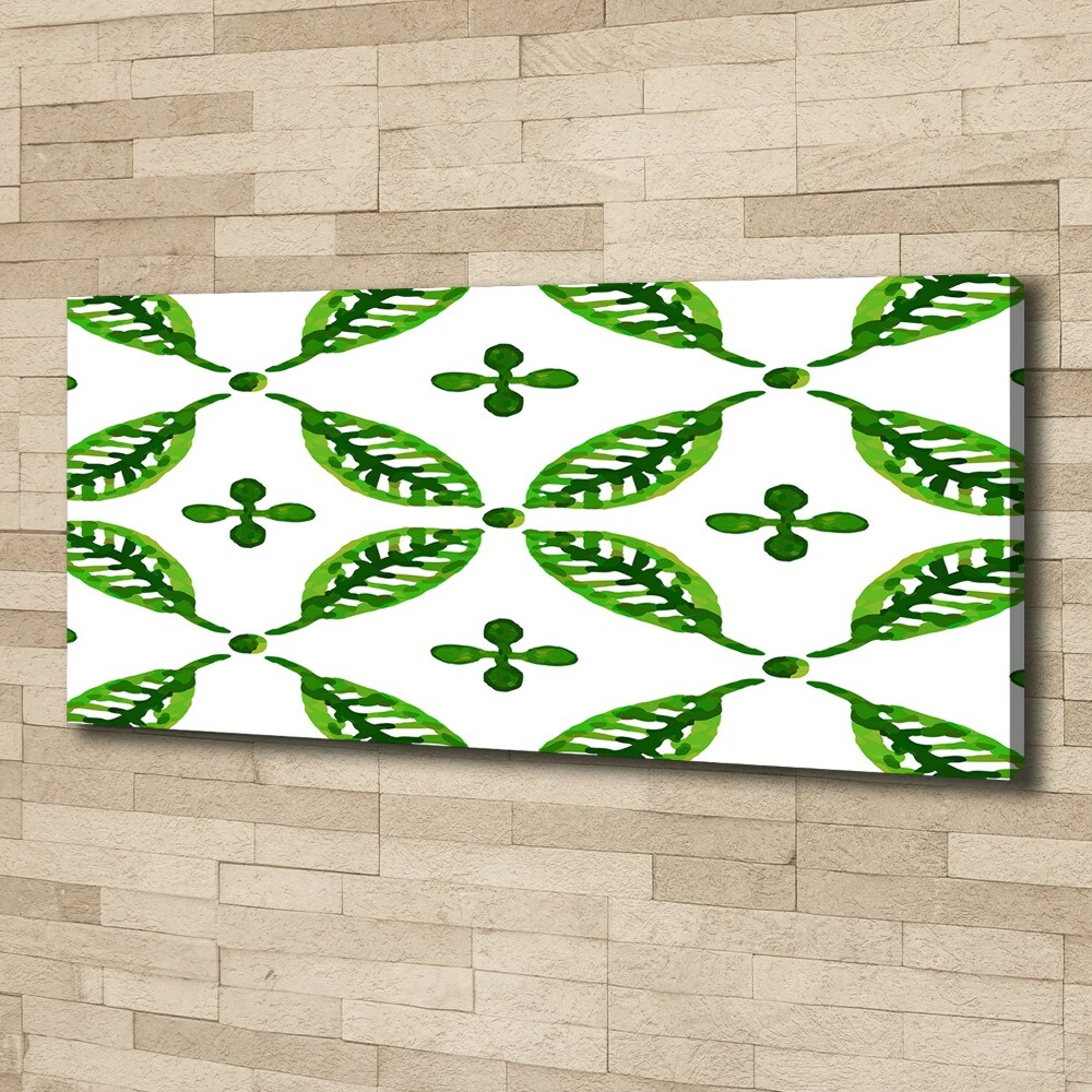 Canvas wall art Green leaves