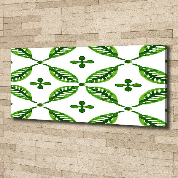 Canvas wall art Green leaves