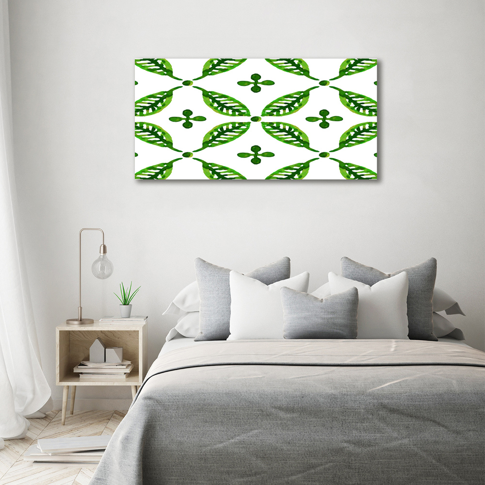 Canvas wall art Green leaves