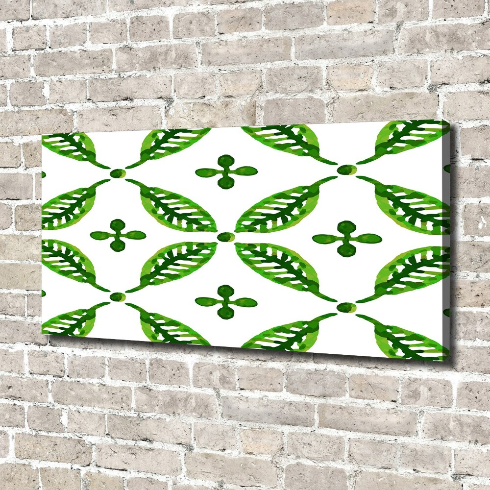 Canvas wall art Green leaves