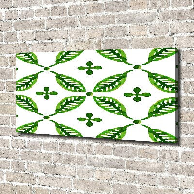 Canvas wall art Green leaves