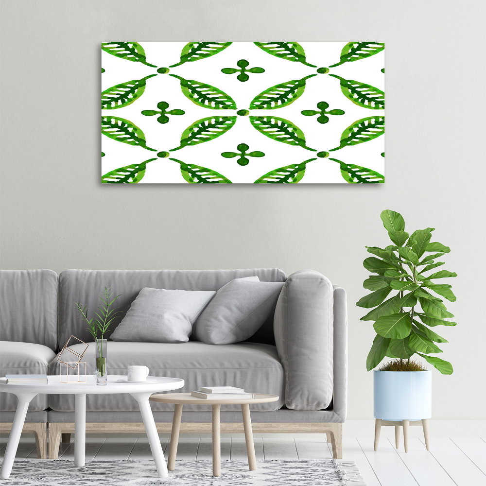 Canvas wall art Green leaves