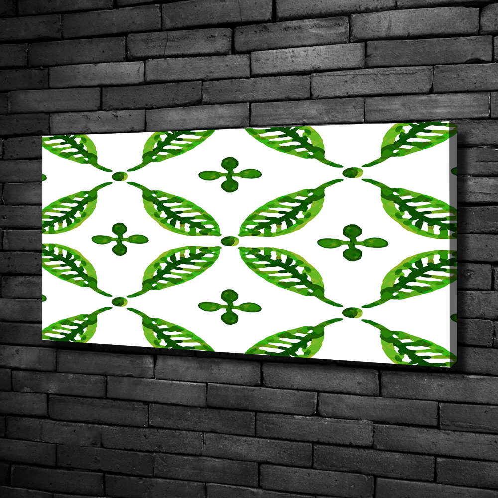 Canvas wall art Green leaves