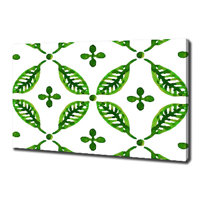 Canvas wall art Green leaves