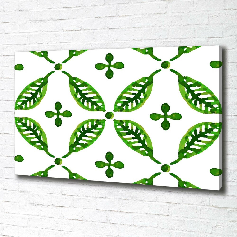 Canvas wall art Green leaves