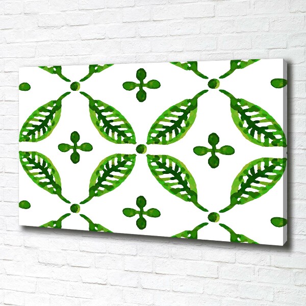 Canvas wall art Green leaves