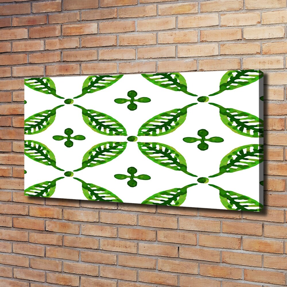 Canvas wall art Green leaves