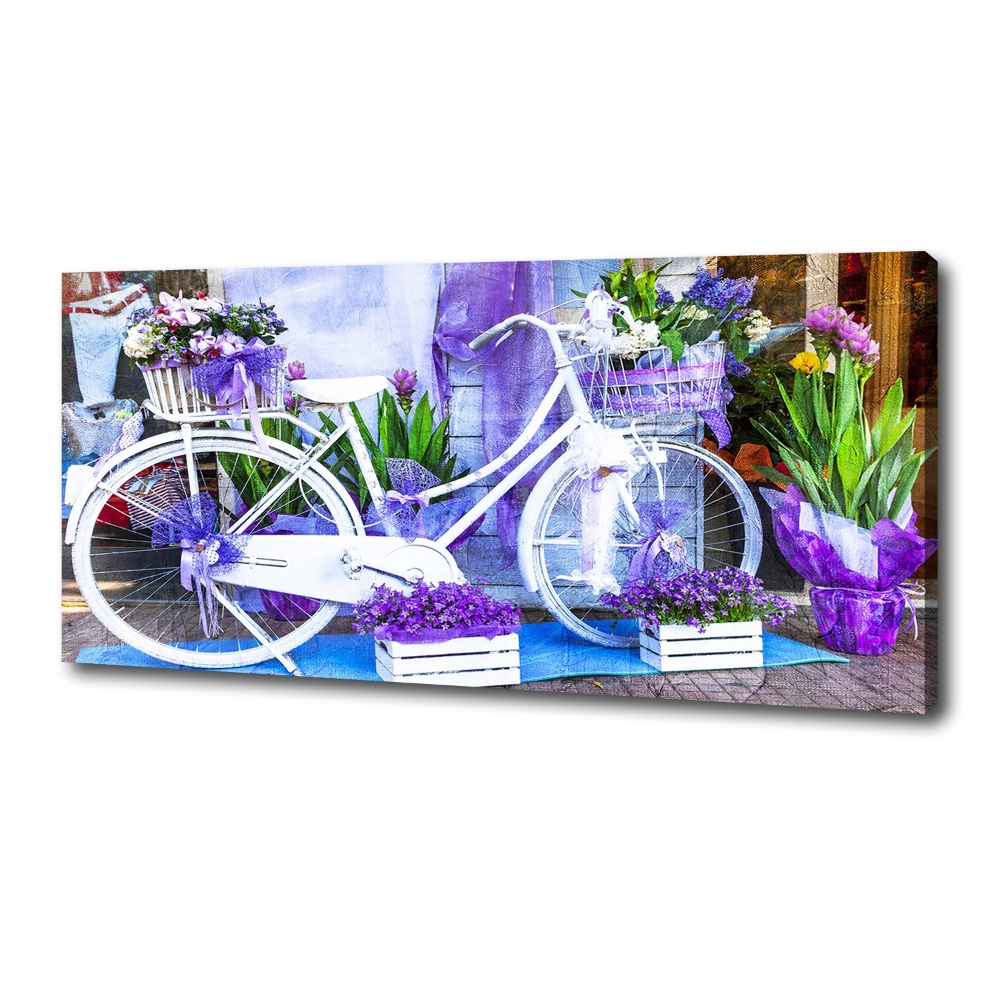 Canvas wall art White bike