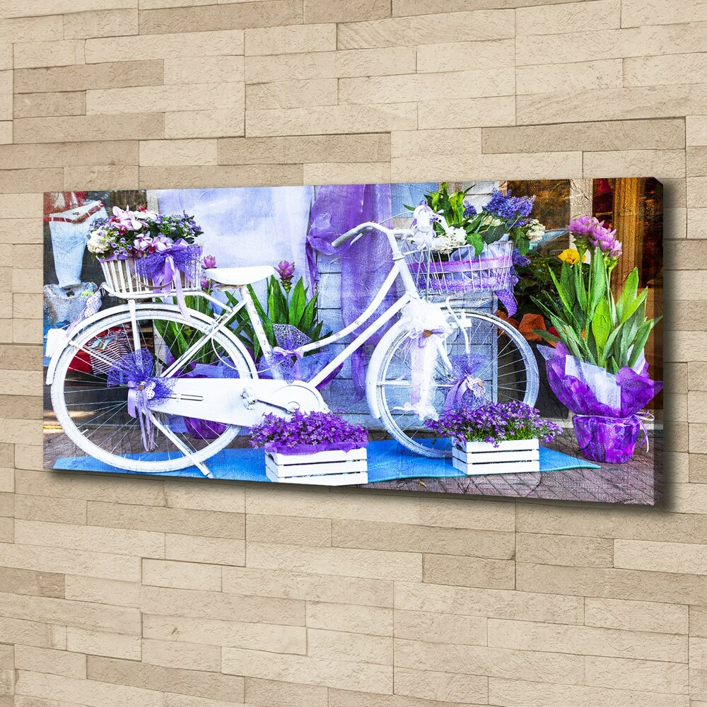 Canvas wall art White bike