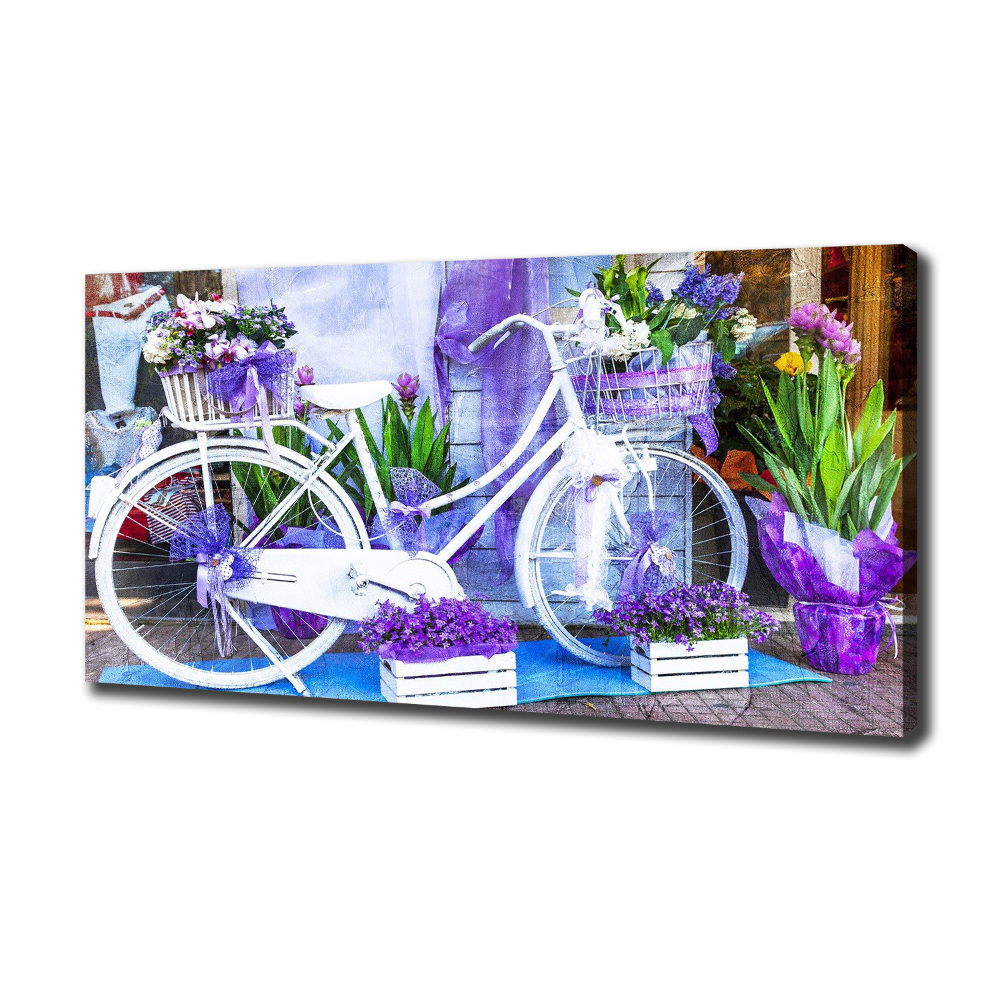 Canvas wall art White bike