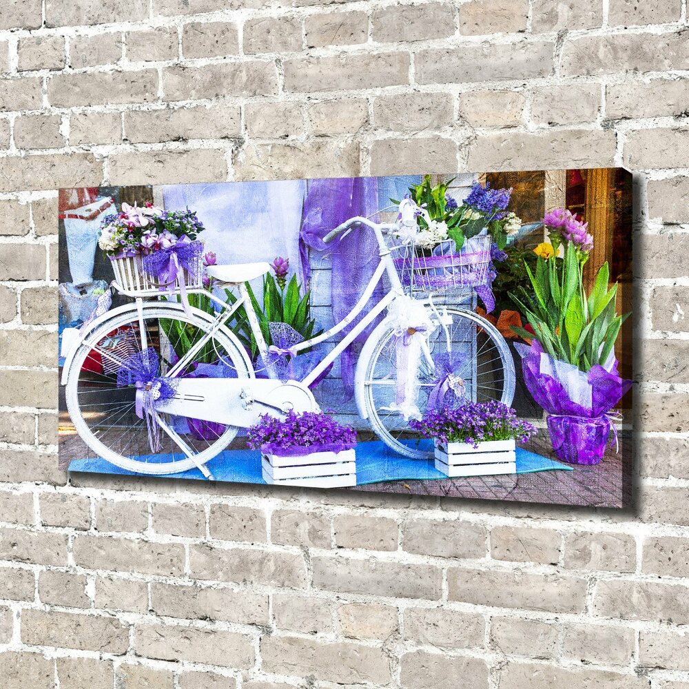 Canvas wall art White bike