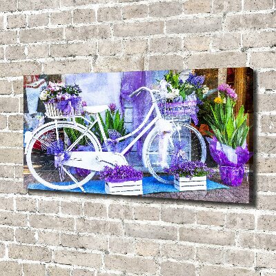 Canvas wall art White bike