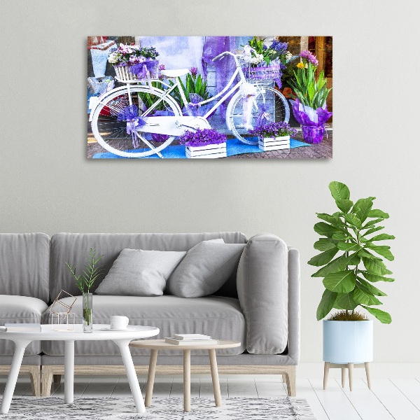 Canvas wall art White bike