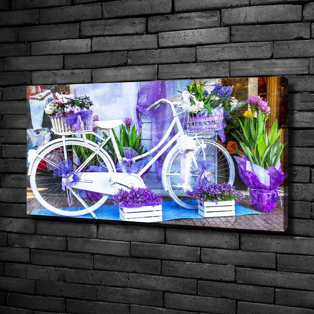 Canvas wall art White bike