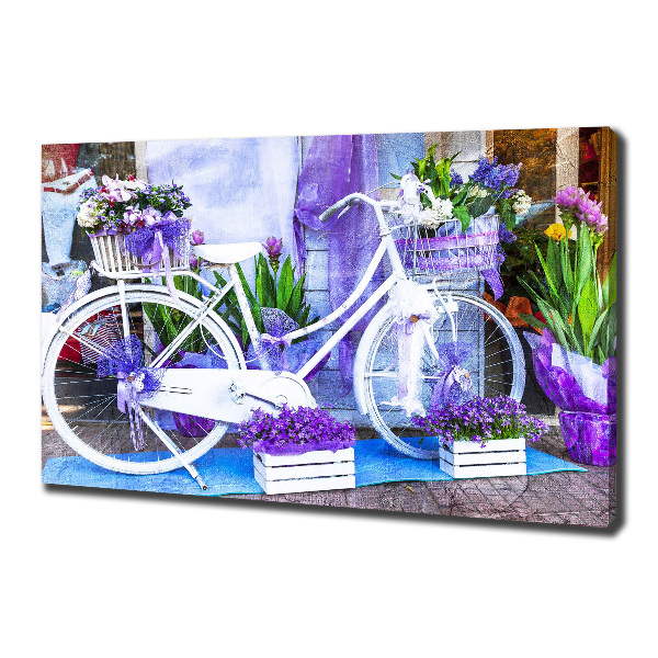 Canvas wall art White bike