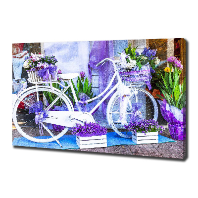 Canvas wall art White bike