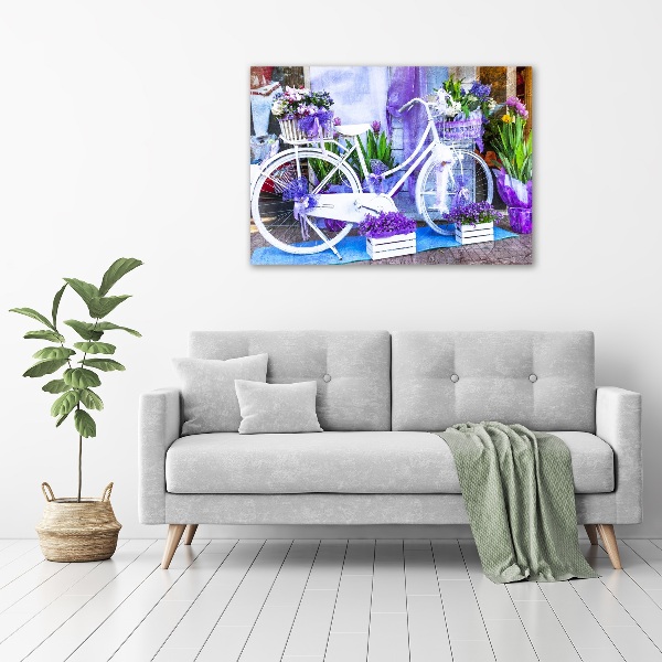 Canvas wall art White bike