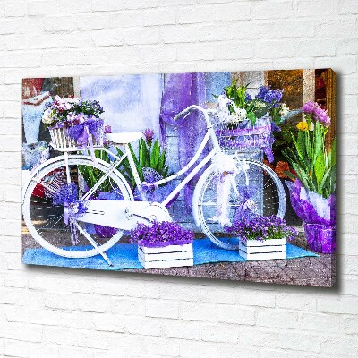 Canvas wall art White bike