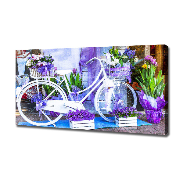 Canvas wall art White bike