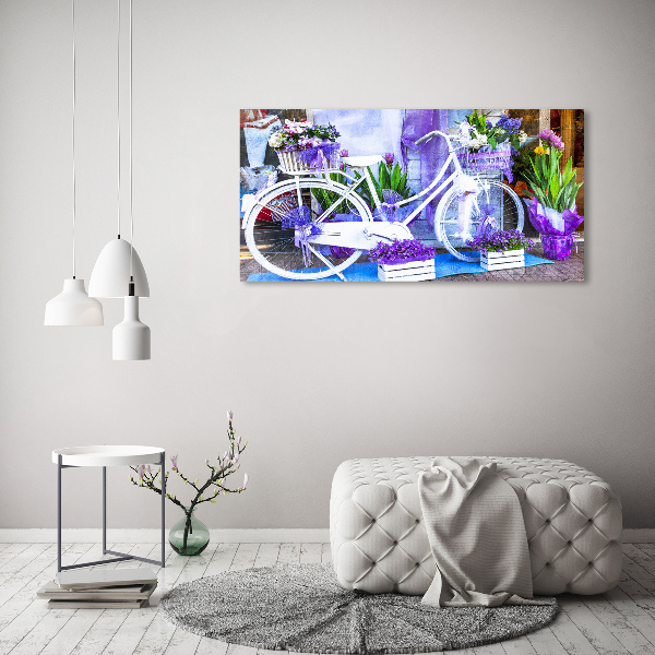 Canvas wall art White bike