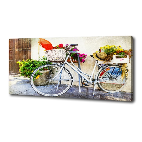 Canvas wall art White bike