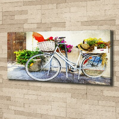 Canvas wall art White bike