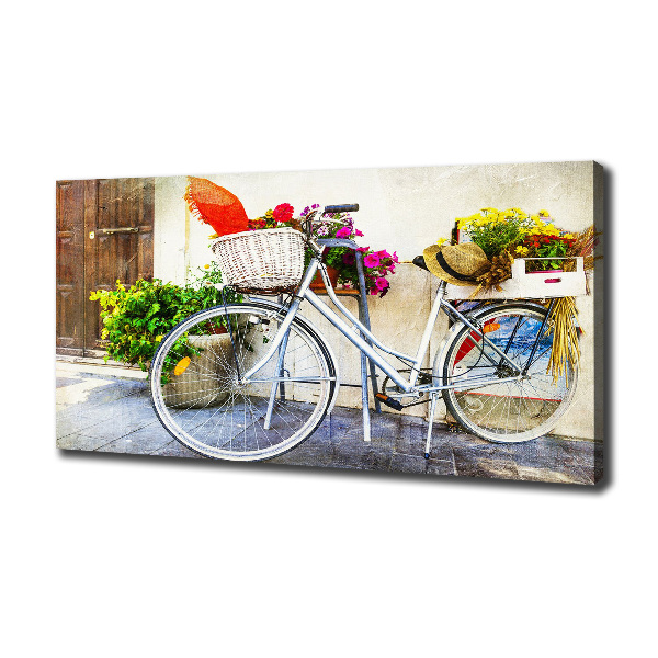 Canvas wall art White bike