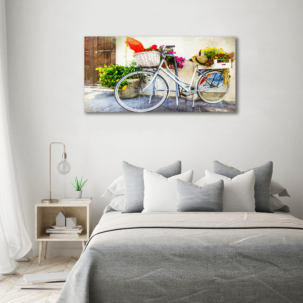 Canvas wall art White bike