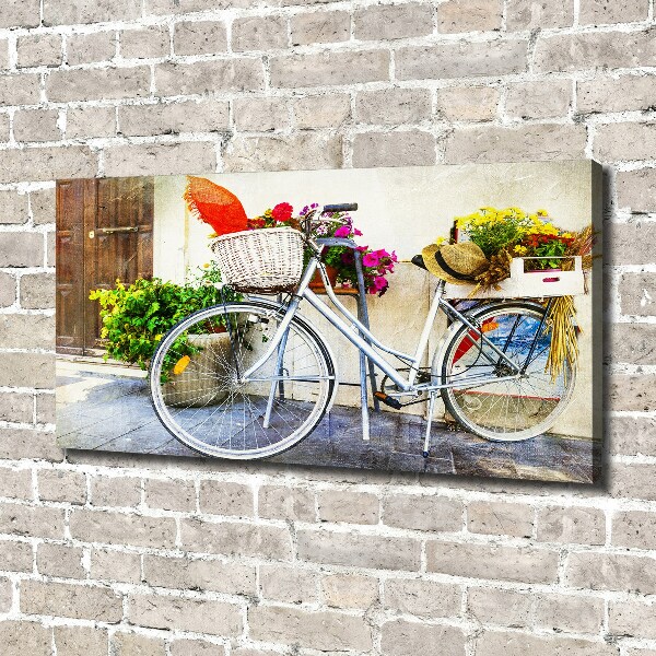 Canvas wall art White bike