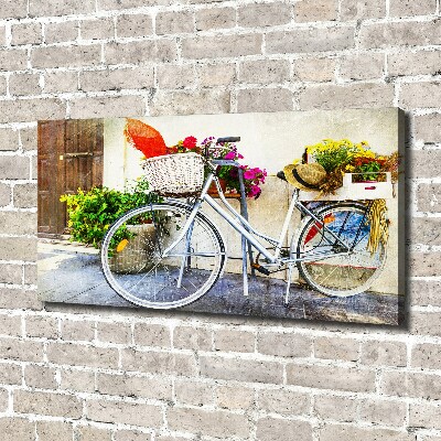 Canvas wall art White bike