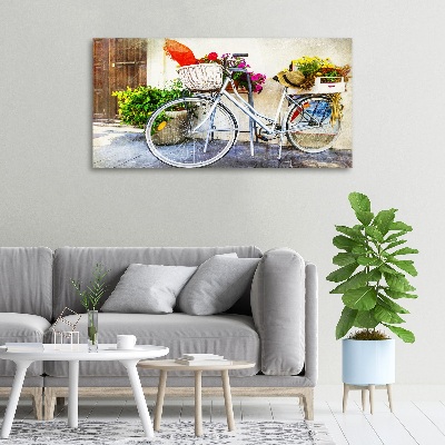 Canvas wall art White bike