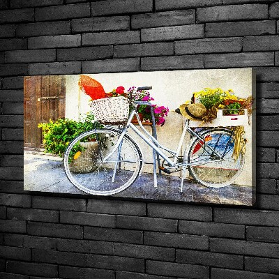 Canvas wall art White bike