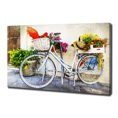 Canvas wall art White bike