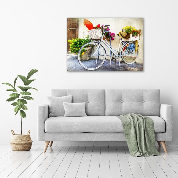 Canvas wall art White bike