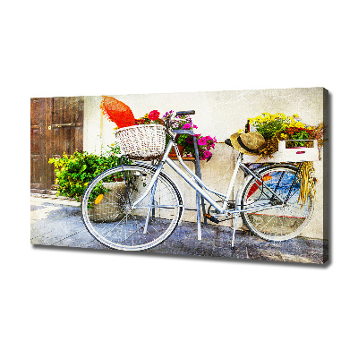 Canvas wall art White bike