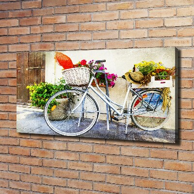 Canvas wall art White bike