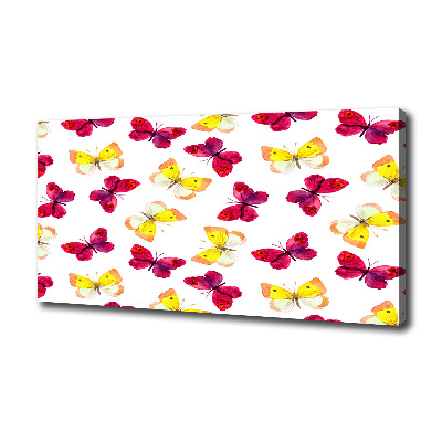 Canvas wall art Butterflies and flowers