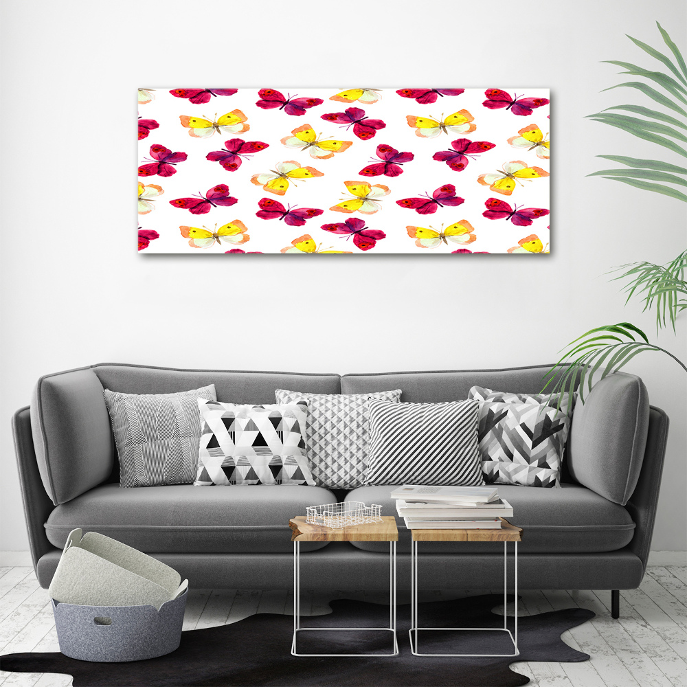 Canvas wall art Butterflies and flowers