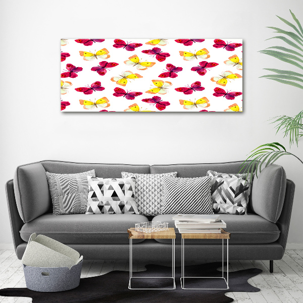 Canvas wall art Butterflies and flowers