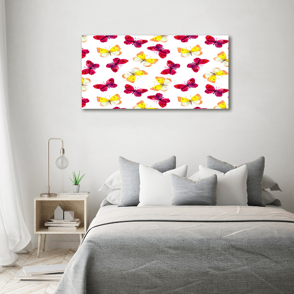 Canvas wall art Butterflies and flowers