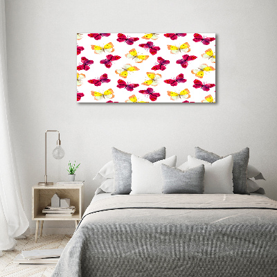 Canvas wall art Butterflies and flowers